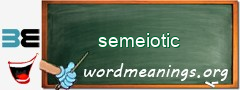 WordMeaning blackboard for semeiotic